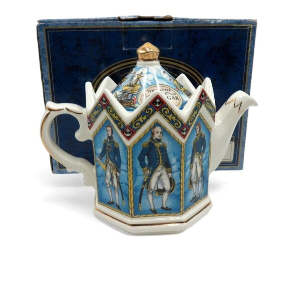 SADLER Vice Admiral Lord Nelson Teapot With Original Box England Vintage Rare - Picture 1 of 14